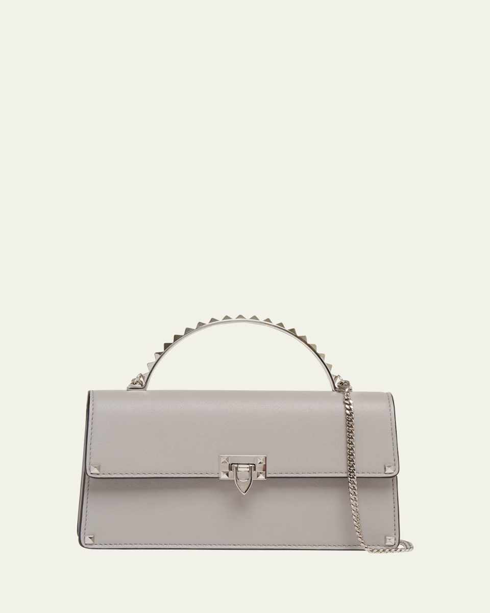 Rockstud Mini Leather Top-Handle Bag